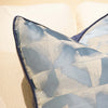 Sky Blue And Cream Patterned Sofa Pillow
