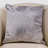 Rose Petal Imprinted Gray Colored Sofa Pillow