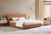 Osaka- Cosy King/Queen Size Wood-Leather Bed with Two Table