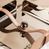 Brown Leather Strapped Silver Document Holder