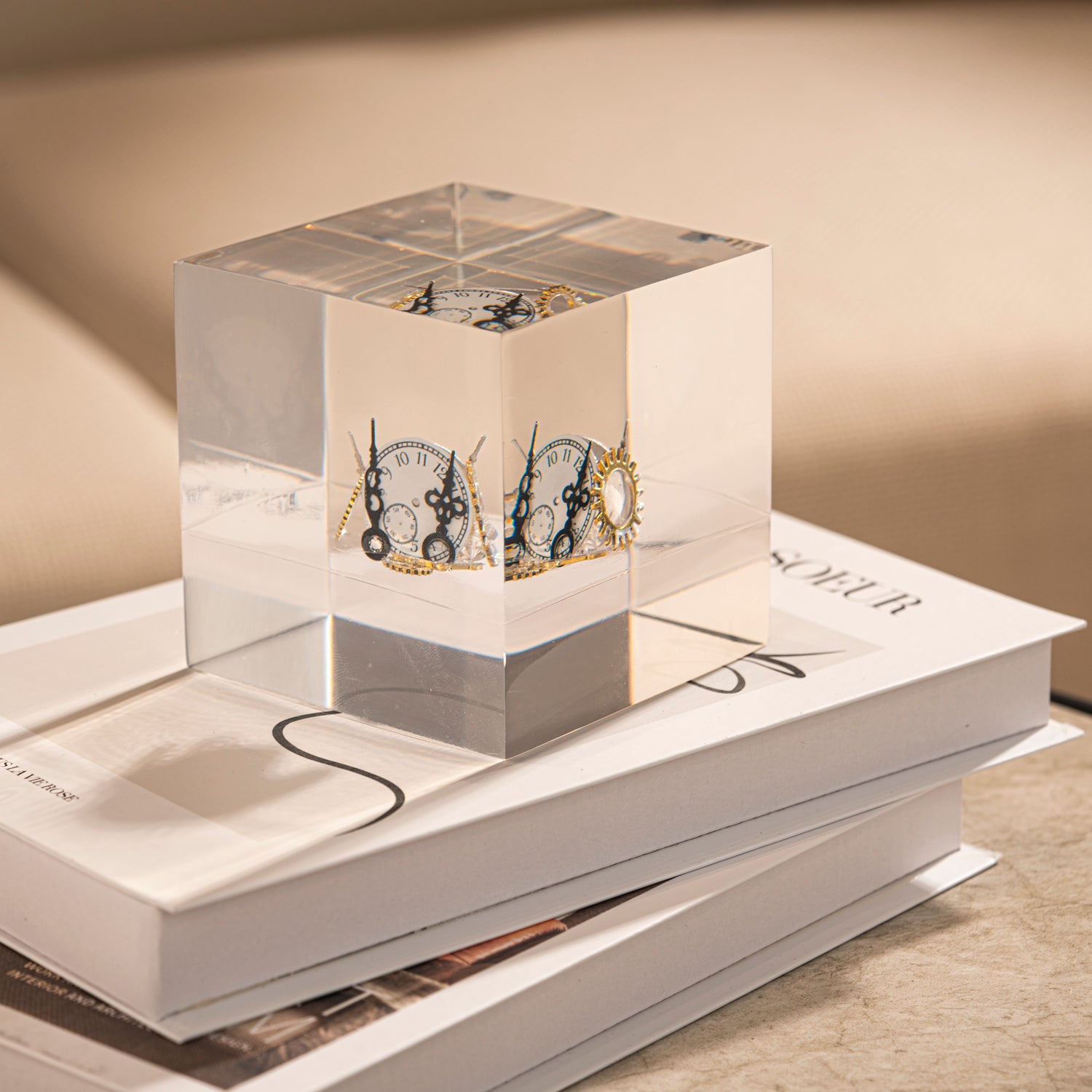 Embedded Gear Cube Sculpture – MAAC HOME