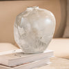 Large Silver Ore Themed Decorative Vase