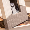 Textile Patterned Dual Color Photo Frame