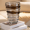 Brown Threaded Blown Glass Home Decor