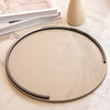 Brown Leather Textured Food Tray