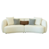 Niigata - White Fabric Sofa