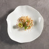 white wide plate for lunch