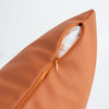 Orange Color Side Zipper Sofa Pillow