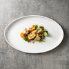 Oval white plate