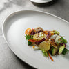 White oval plate