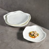 flower shaped white plate for lunch