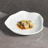 flower shaped white plate for lunch