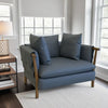 Kurayoshi - 1,3 Genuine Leather Sofa Blue, 1 seater