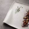 Square irregular plate wavy white