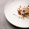 white irregular smooth plate