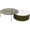 Asteria- Round Wooden Nesting Coffee Table With Storage