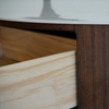 Epoch- Round Shaped Wooden Duo Coffee Table with Storage