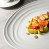 White oval plate