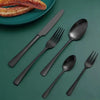 smooth black cutlery