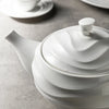 White ceramic teapot