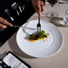 white round plate