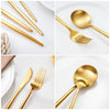 sleek gold cutlery