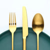 gold smooth cutlery
