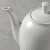 White oval coffee pot