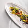 oblong sushi white plate