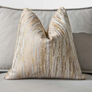 Cushion Cover in Gold and Beige color