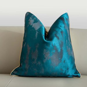 Sapphire Blue Square Cozy Pillow