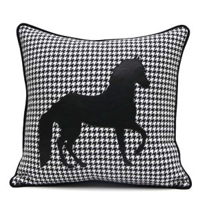 Black and White Horse Printed