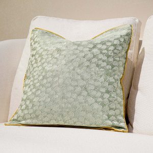 Yellow Leaf Patterned Cozy Pillow