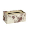 Brown Lion Skin Patterned Leather Tissue Box