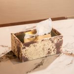 Brown Lion Skin Patterned Tissue Box