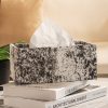 Black Paint Splashed Tissue Box Cover