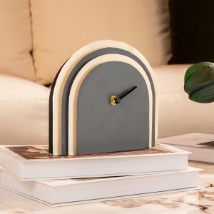 Black And Cream Themed Table Clock