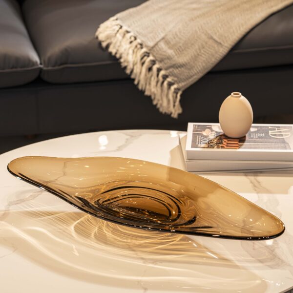 Brown Water Rippling Decoration Plate