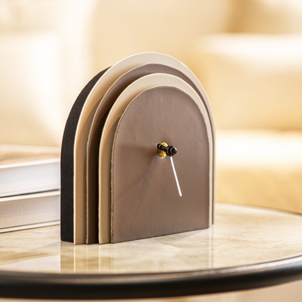 Modern Brown Arched Clock