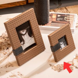 Dark Brown Bamboo Themed Photo Frame