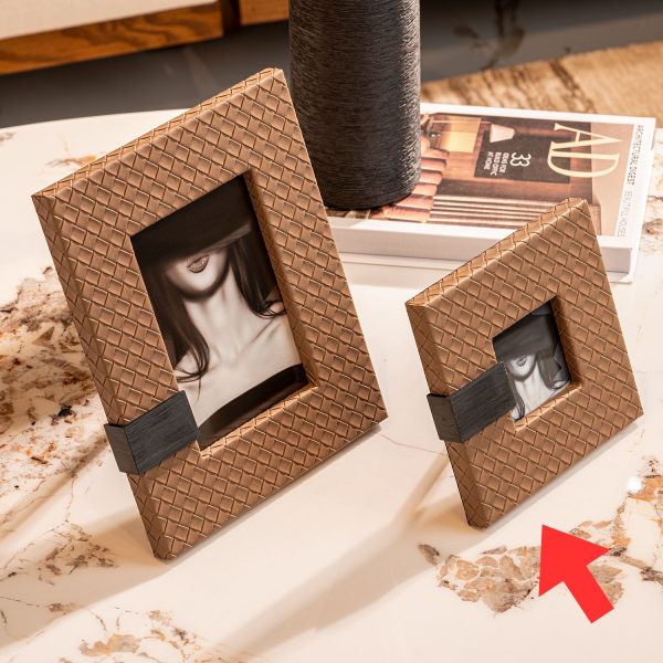 Dark Brown Bamboo Themed Photo Frame