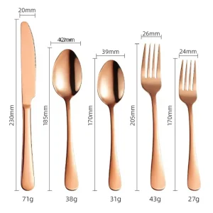 rosegold cutlery