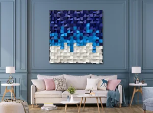 3D Ocean Breeze Relief Canvas