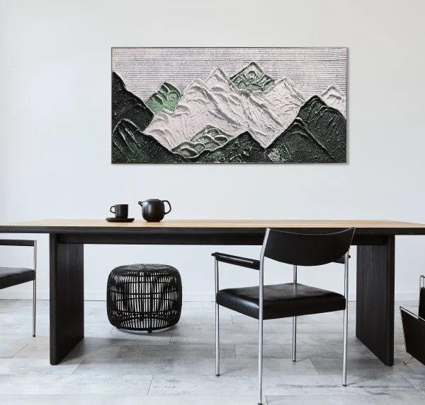 Majestic Mountain Peaks 3D Printed Wall Art