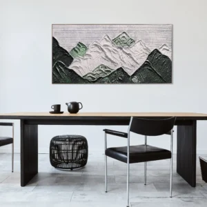 Majestic Mountain Peaks 3D Printed Wall Art