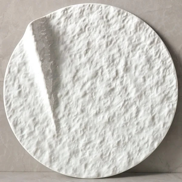 Irregular white plate