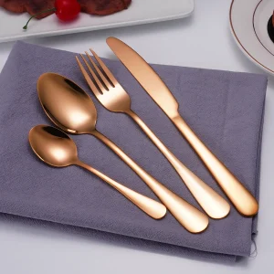 Rose gold cutlery