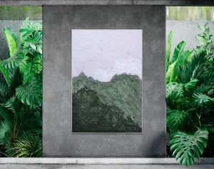 Serene Valley 3D Printed Relief Canvas