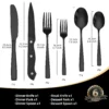 Black full cutlery set