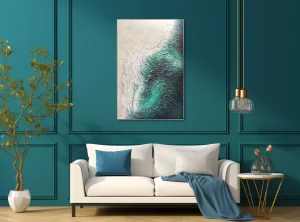 Deep Blue Ocean Relief Canvas Art